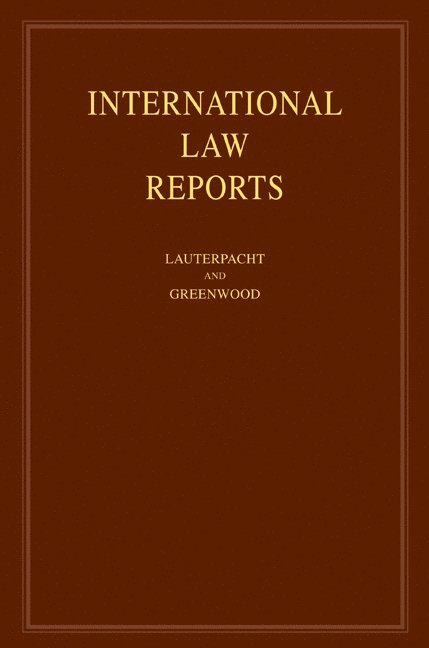 International Law Reports: Volume 139 1