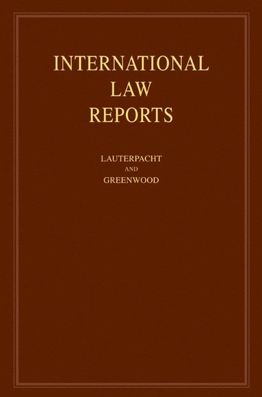 bokomslag International Law Reports: Volume 138