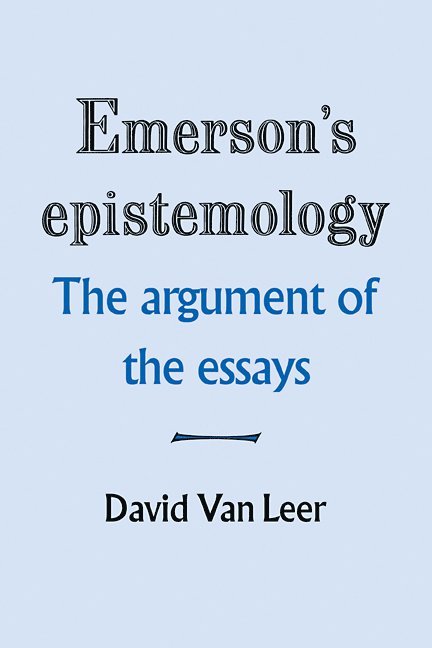 Emerson's Epistemology 1