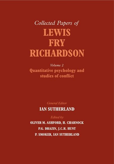 Oliver M. Ashford, H. Charnock, P. G. Drazin, J. C. R. Hunt, P. Smoker, Ian Sutherland - The Collected Papers of Lewis Fry Richardson, Häftad