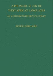 bokomslag Phonetic Study of West African Languages