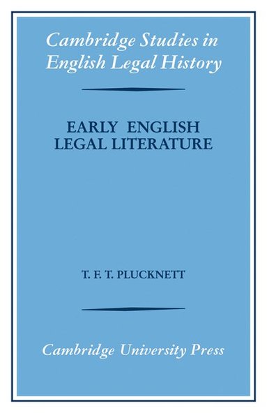 bokomslag Early English Legal Literature