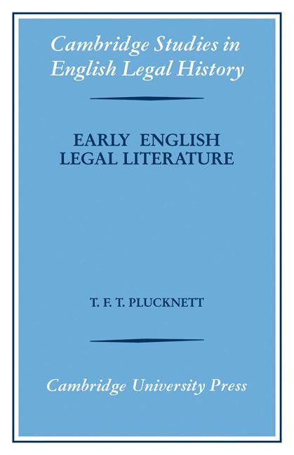 Early English Legal Literature 1