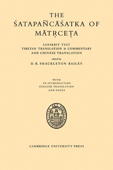 The Satapancasatka of Matrceta