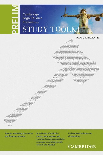 Paul Milgate, Kate Dally, Philip Webster, Daryl Le Cornu, Tim Kelly - Cambridge Preliminary Legal Studies Toolkit, Häftad