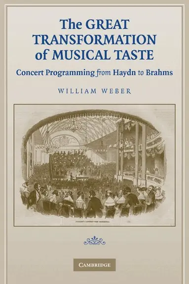 William Weber - The Great Transformation of Musical Taste, Häftad