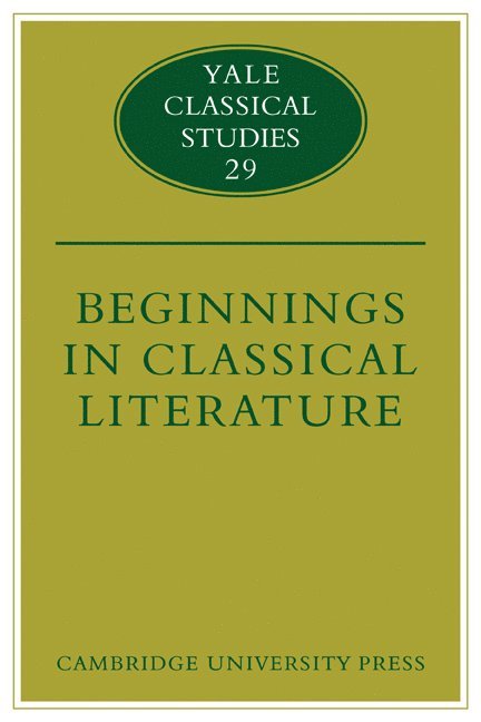 Francis M. Dunn, Thomas Cole - Beginnings in Classical Literature, Häftad