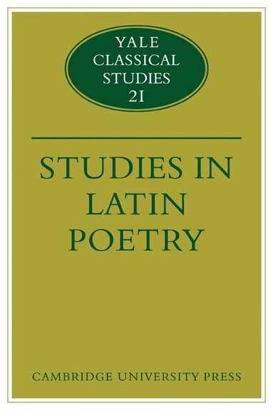 Christopher M. Dawson, Thomas Cole - Studies in Latin Poetry, Häftad