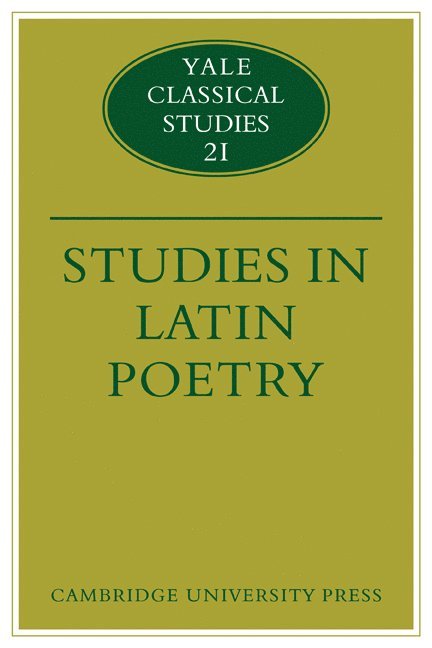 Studies in Latin Poetry 1