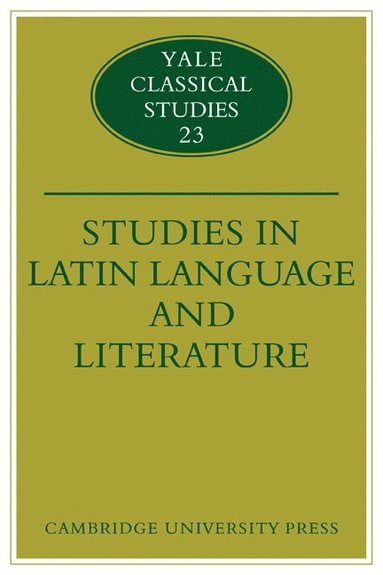 bokomslag Studies in Latin Language and Literature