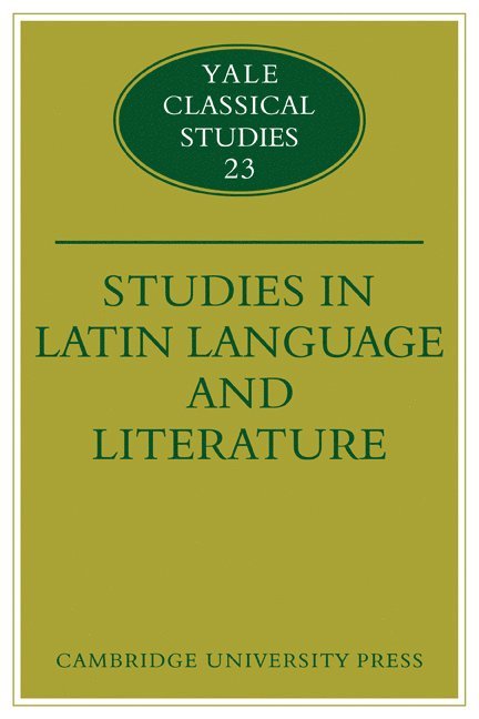 Studies in Latin Language and Literature 1