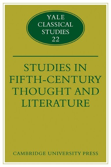 Adam Parry - Studies in Fifth Century Thought and Literature, Häftad