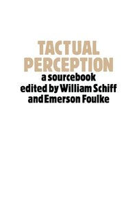 bokomslag Tactual Perception
