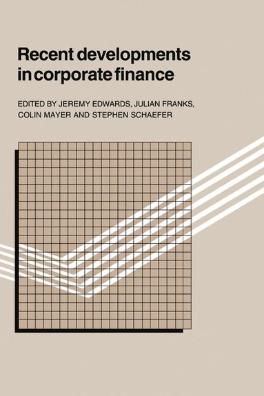 bokomslag Recent Developments in Corporate Finance