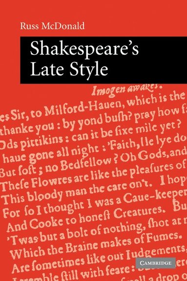 Russ McDonald - Shakespeare's Late Style, Häftad