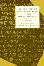 bokomslag Judicial Reform and Land Reform in the Roman Republic