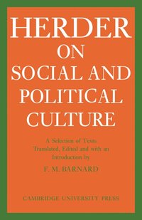 bokomslag J. G. Herder on Social and Political Culture