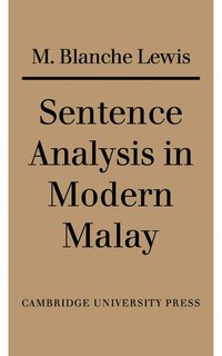 bokomslag Sentence Analysis in Modern Malay