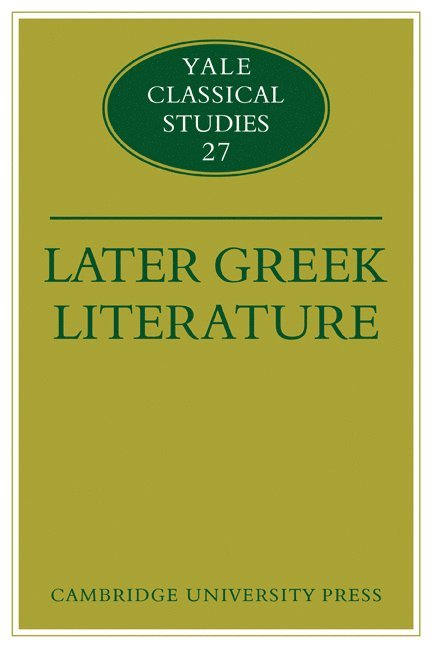 Later Greek Literature 1