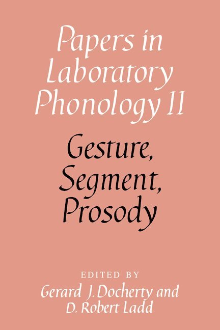 Gesture, Segment, Prosody 1