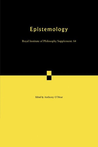 Anthony O'Hear - Epistemology, Häftad