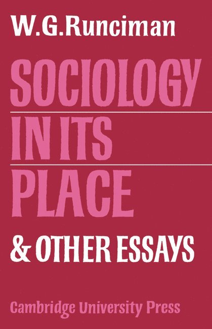 Sociology in Its Place 1