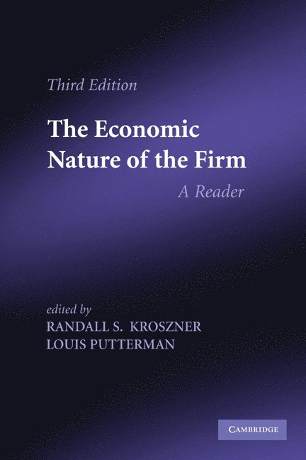 Randall S. Kroszner, Rhode Island) Putterman, Louis (Brown University, Louis G. Putterman - The Economic Nature of the Firm, Häftad