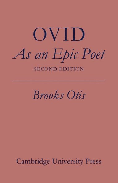 bokomslag Ovid As An Epic Poet