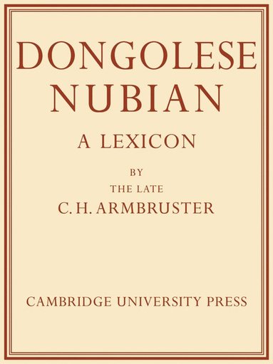 bokomslag Dongolese Nubian