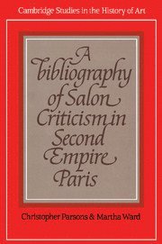 Bibliography of Salon Criticism in Second Empire Paris