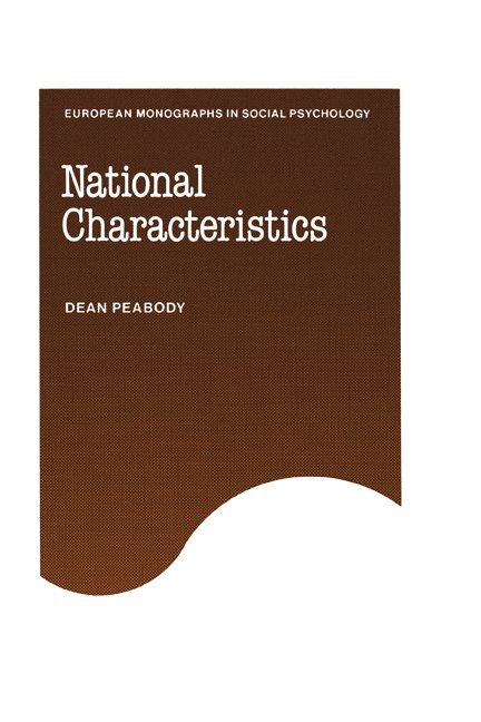 Dean Peabody - National Characteristics, Häftad