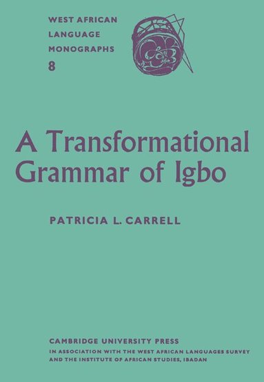 bokomslag Transformational Grammar of Igbo