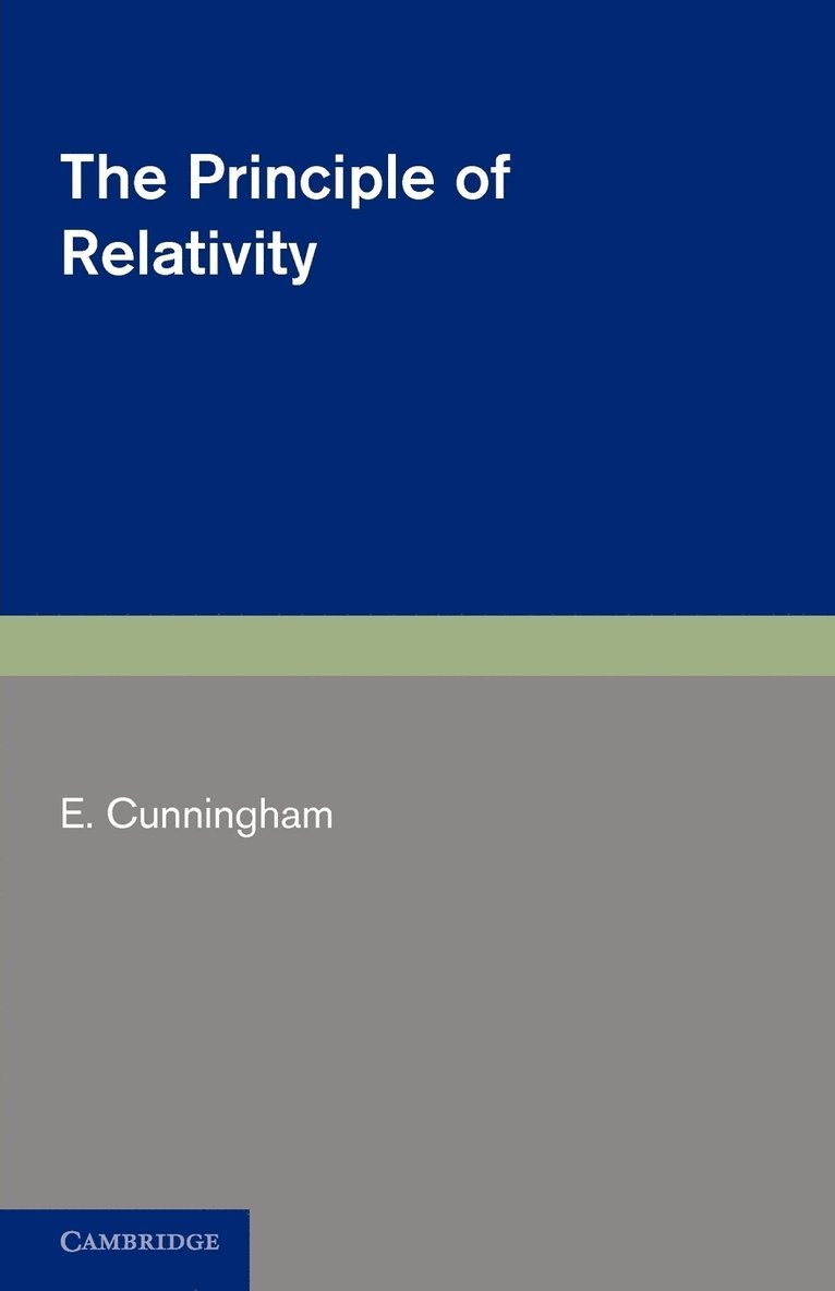 The Principle of Relativity 1