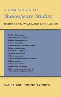 bokomslag Companion to Shakespeare Studies