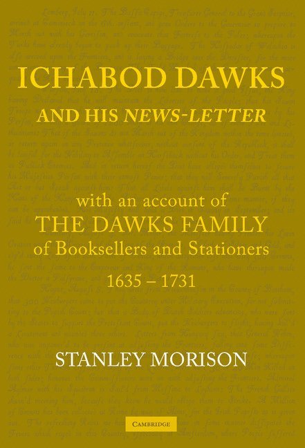 Stanley Morison, Morison Stanley - Ichabod Dawks and his Newsletter, Häftad