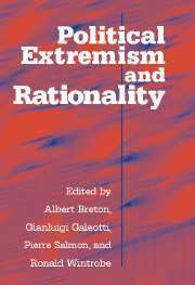 Albert Breton, Gianluigi Galeotti, Pierre Salmon, Ronald Wintrobe - Political Extremism and Rationality, Häftad