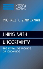 Michael J. Zimmerman - Living with Uncertainty, Häftad