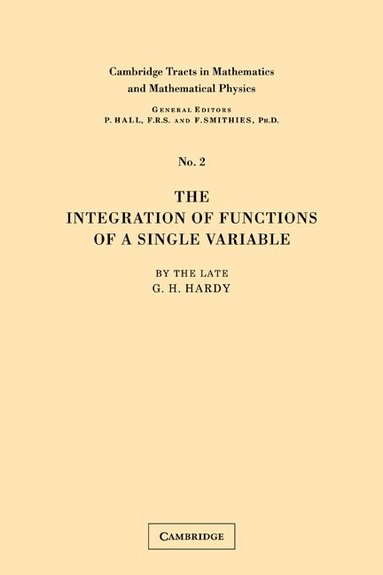 G. H. Hardy - Integration of Functions, Häftad