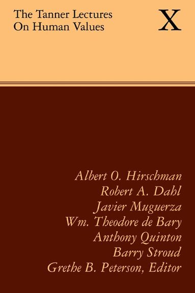 Peterson, Grethe B. Peterson - The Tanner Lectures on Human Values, Häftad
