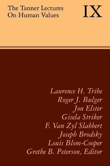 Peterson, Grethe B. Peterson - The Tanner Lectures on Human Values, Häftad