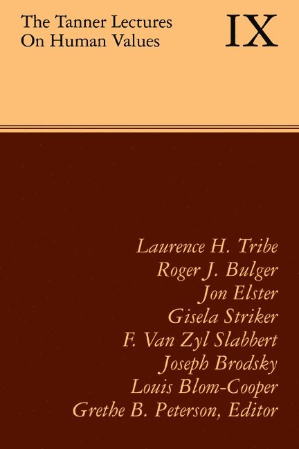 Peterson, Grethe B. Peterson - The Tanner Lectures on Human Values, Häftad
