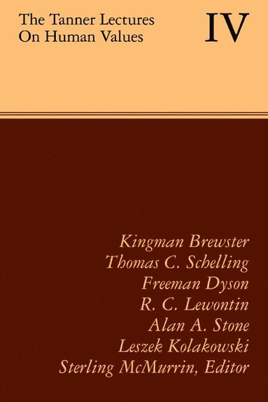 bokomslag Tanner Lectures on Human Values