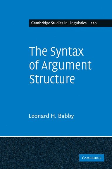 bokomslag The Syntax of Argument Structure