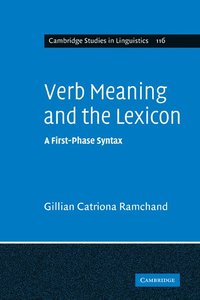 bokomslag Verb Meaning and the Lexicon