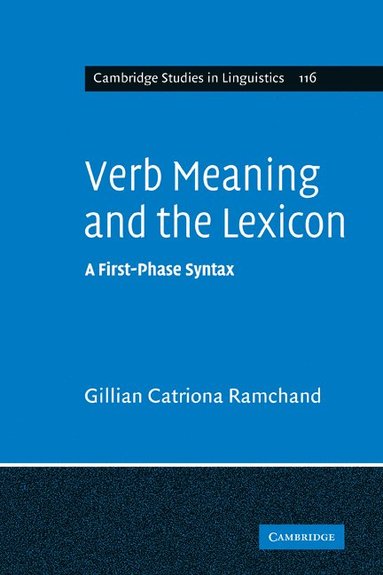 bokomslag Verb Meaning and the Lexicon