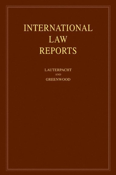 bokomslag International Law Reports