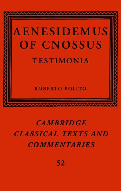 Roberto Polito - Aenesidemus of Cnossus, Inbunden