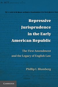 bokomslag Repressive Jurisprudence in the Early American Republic