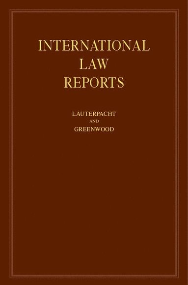 bokomslag International Law Reports: Volume 140