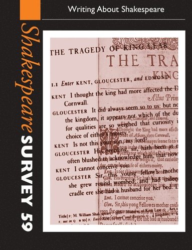 bokomslag Shakespeare Survey: Volume 59, Editing Shakespeare